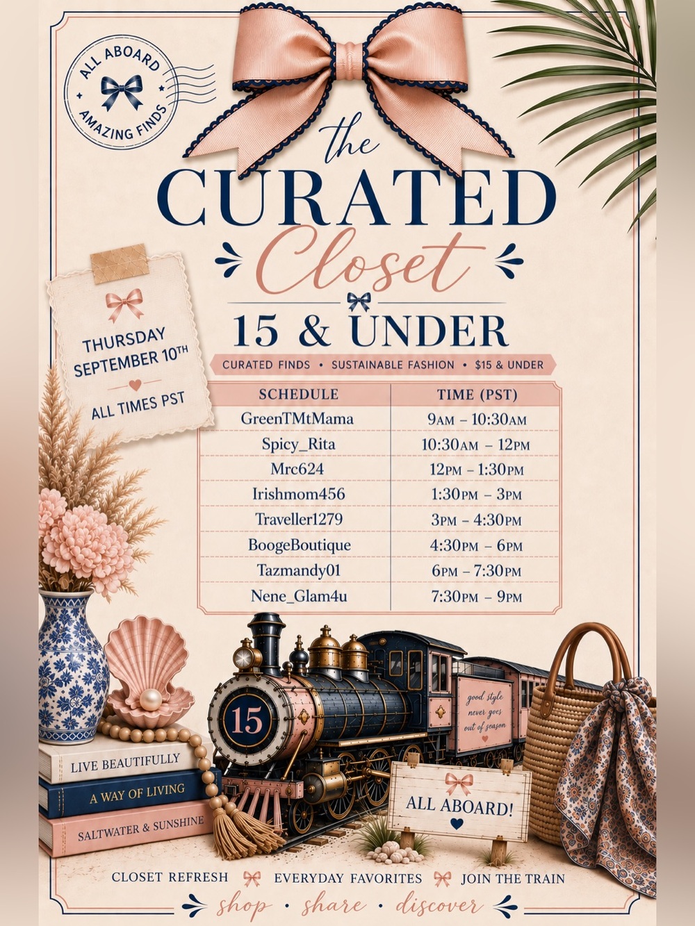 The curated closet - Thursday, September 10 - 7:30 PM $15 in under